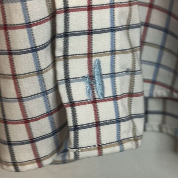 Johnnie O Prep-Formance Boys Red Blue Long Sleeve Button Down Dress Shirt 14 - Picture 3 of 8